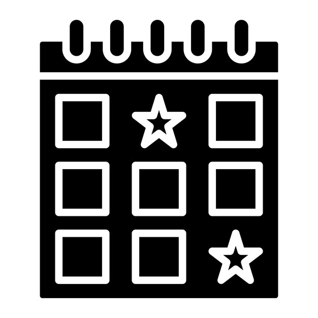 Diseño vectorial Estilo del icono del calendario de eventos