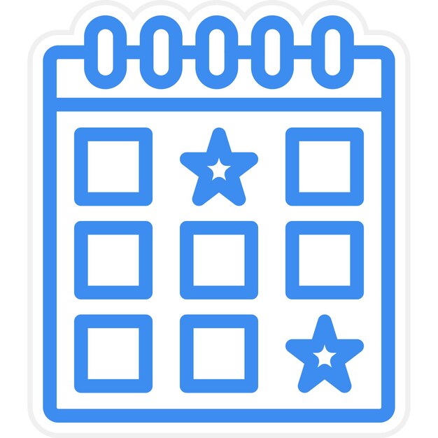 Diseño vectorial Estilo del icono del calendario de eventos