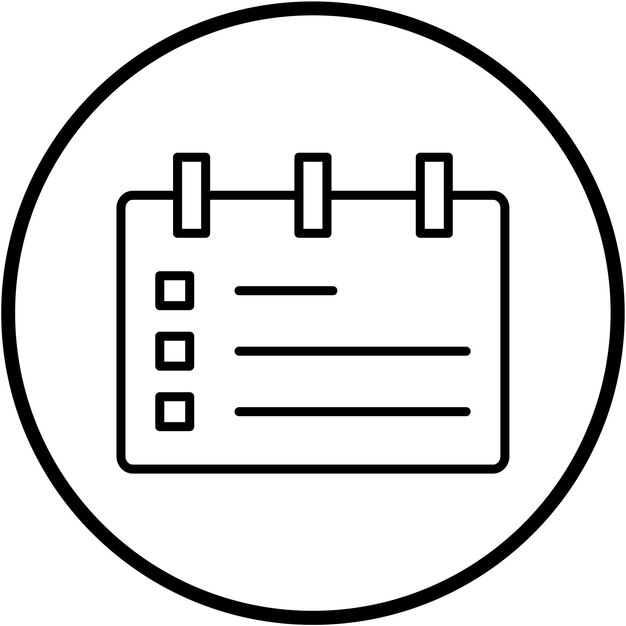 Diseño vectorial Estilo del icono del calendario de eventos
