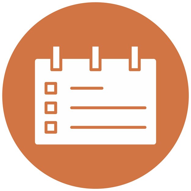 Diseño vectorial Estilo del icono del calendario de eventos