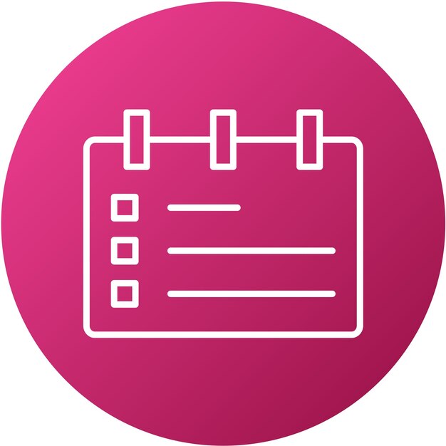 Diseño vectorial Estilo del icono del calendario de eventos
