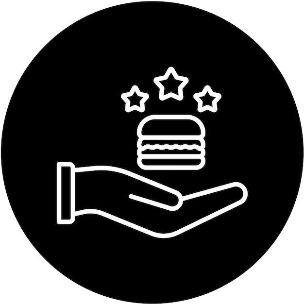 Diseño vectorial Estilo del icono de calidad de los alimentos