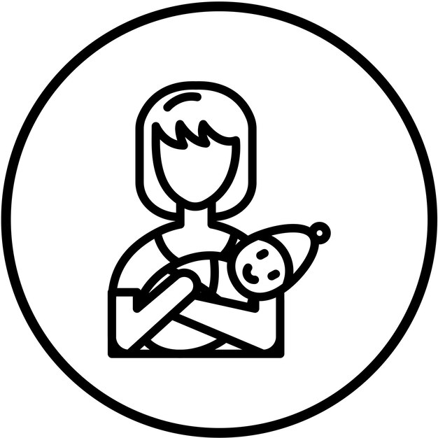 Diseño vectorial Estilo de icono de calidez de las madres