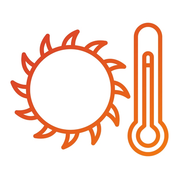 Diseño vectorial Estilo de icono caliente