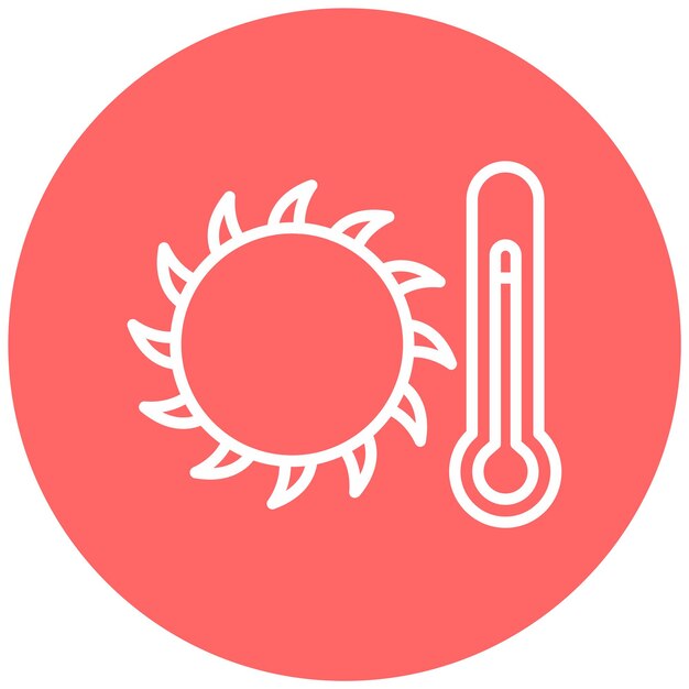 Diseño vectorial Estilo de icono caliente