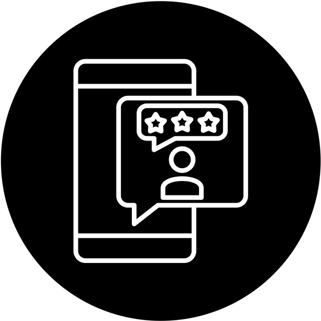 Diseño vectorial Estilo del icono de calificación del cliente