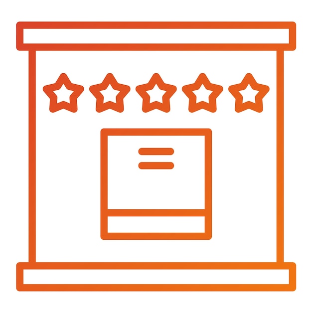 Diseño vectorial Estilo de icono de calificación de diseño