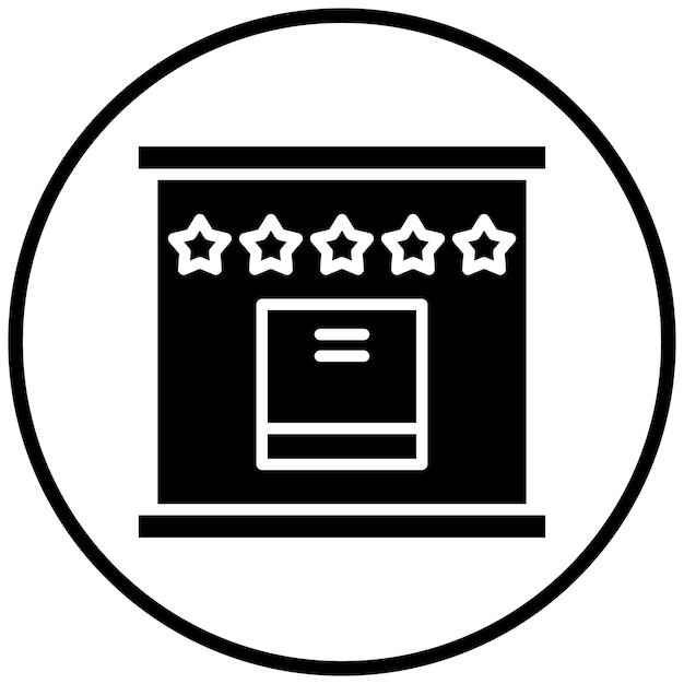 Diseño vectorial Estilo de icono de calificación de diseño