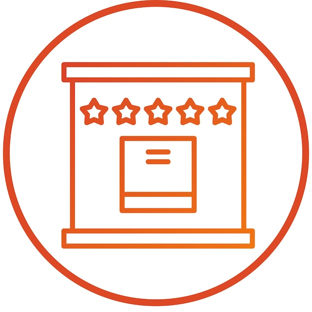 Diseño vectorial Estilo de icono de calificación de diseño