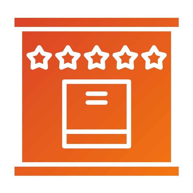 Diseño vectorial Estilo de icono de calificación de diseño