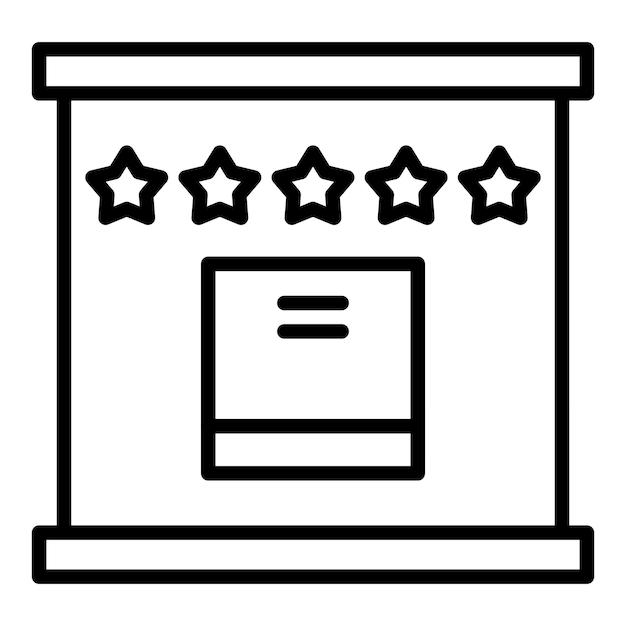Diseño vectorial Estilo de icono de calificación de diseño