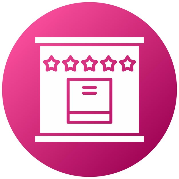 Diseño vectorial Estilo de icono de calificación de diseño