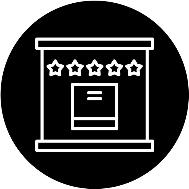 Diseño vectorial Estilo de icono de calificación de diseño