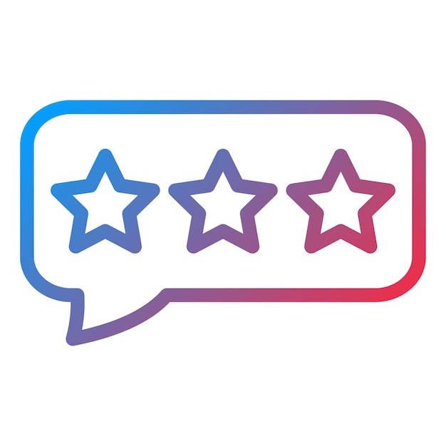 Diseño vectorial Estilo del icono de calificación del producto