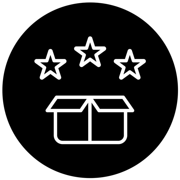 Diseño vectorial Estilo del icono de calificación del producto