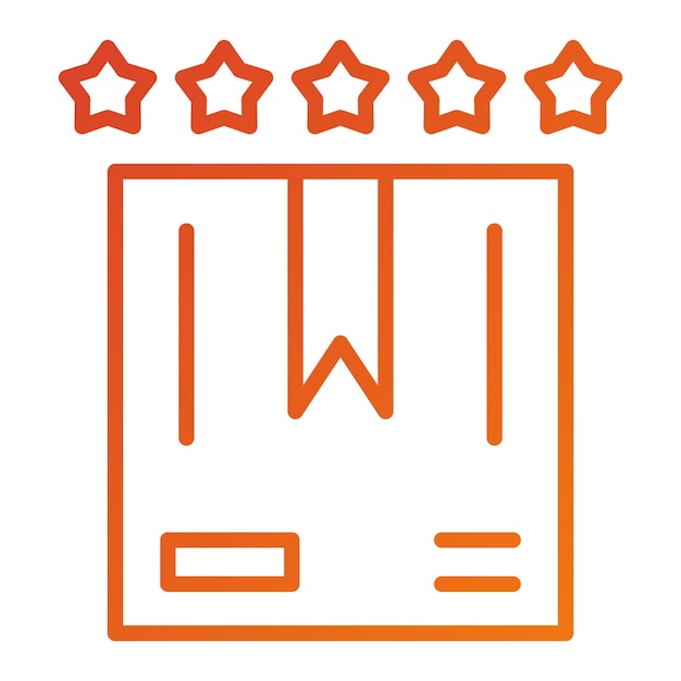 Diseño vectorial Estilo del icono de calificación del producto