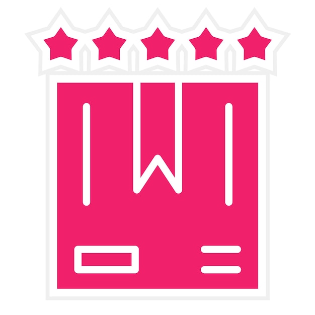 Diseño vectorial Estilo del icono de calificación del producto