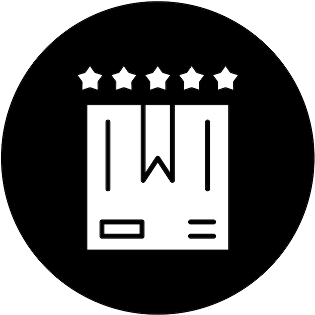 Diseño vectorial Estilo del icono de calificación del producto