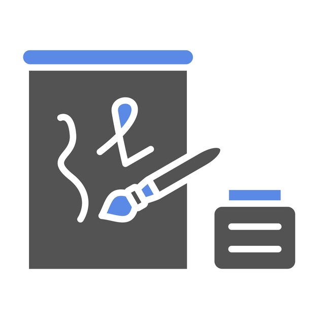 Diseño vectorial de estilo de icono de caligrafía
