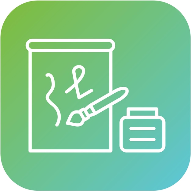 Diseño vectorial de estilo de icono de caligrafía