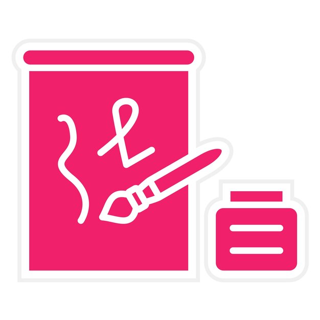 Diseño vectorial de estilo de icono de caligrafía