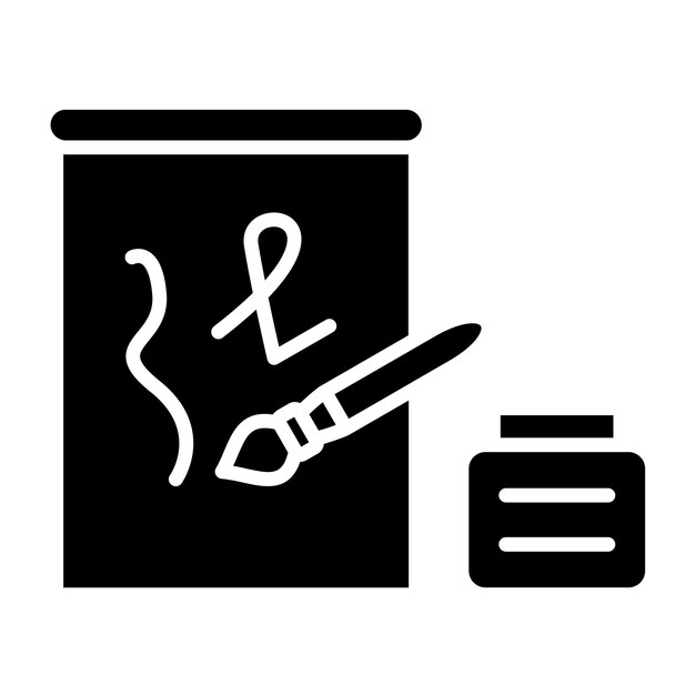 Diseño vectorial de estilo de icono de caligrafía