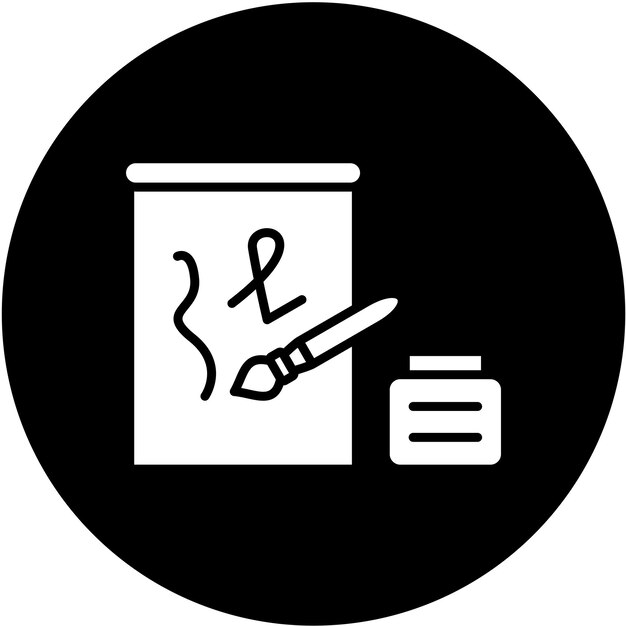 Diseño vectorial de estilo de icono de caligrafía