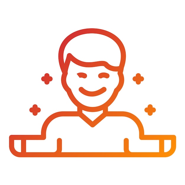 Diseño vectorial Estilo de icono calmante