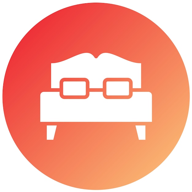 Diseño vectorial Estilo del icono de la cama doble