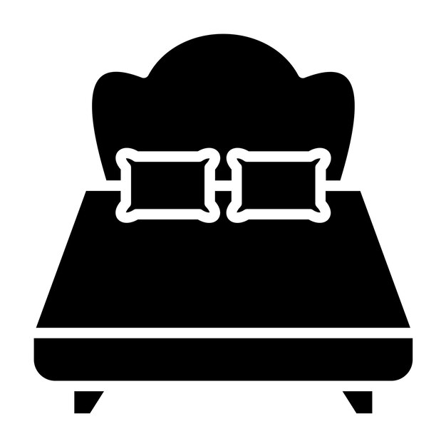 Diseño vectorial Estilo del icono de la cama doble