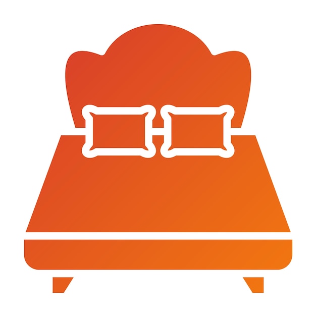 Diseño vectorial Estilo del icono de la cama doble