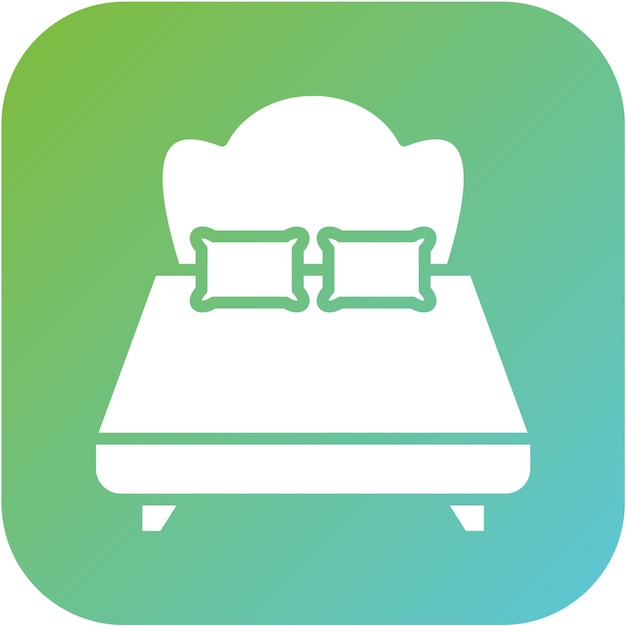 Diseño vectorial Estilo del icono de la cama doble