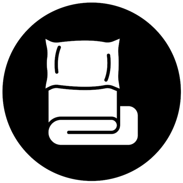 Diseño vectorial Estilo del icono de la cama de flanela
