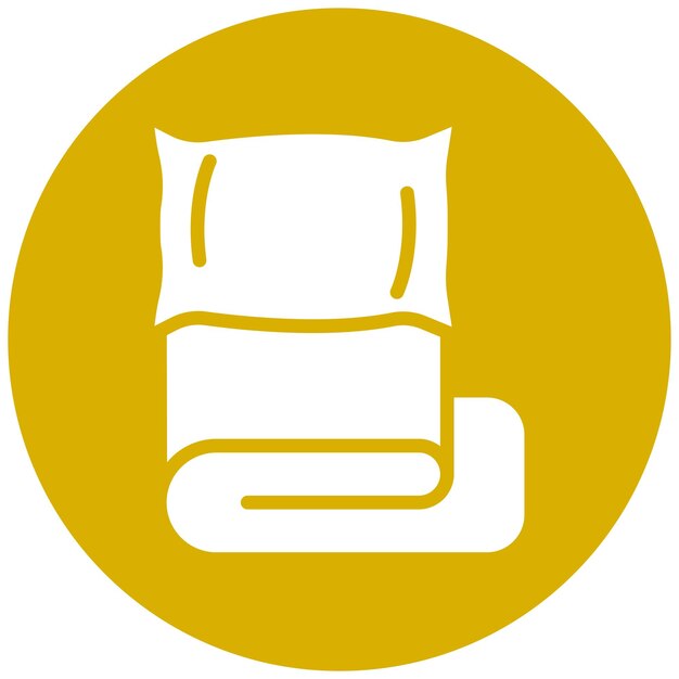 Diseño vectorial Estilo del icono de la cama de flanela