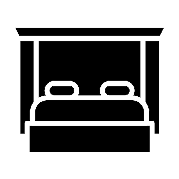 Diseño vectorial del estilo del icono de la cama Murphy