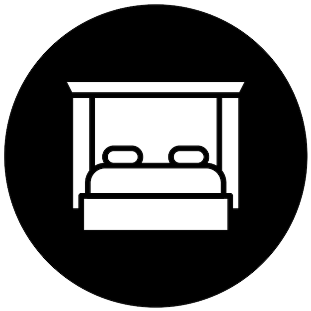 Diseño vectorial del estilo del icono de la cama Murphy