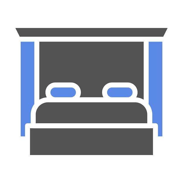 Diseño vectorial del estilo del icono de la cama Murphy