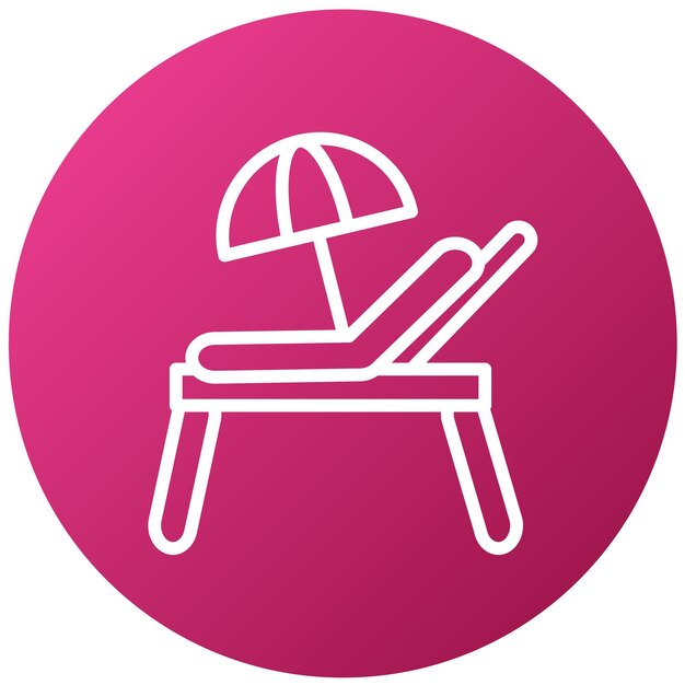 Diseño vectorial Estilo icono de cama de playa