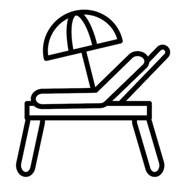 Diseño vectorial Estilo icono de cama de playa