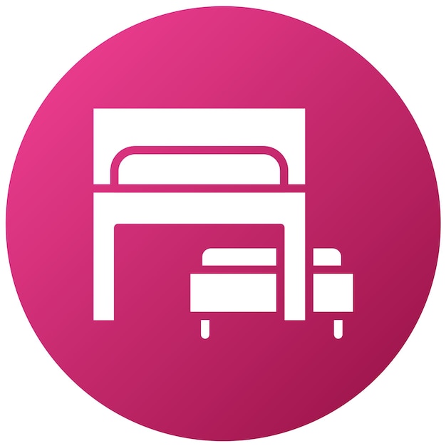 Diseño vectorial Estilo del icono de la cama trundle