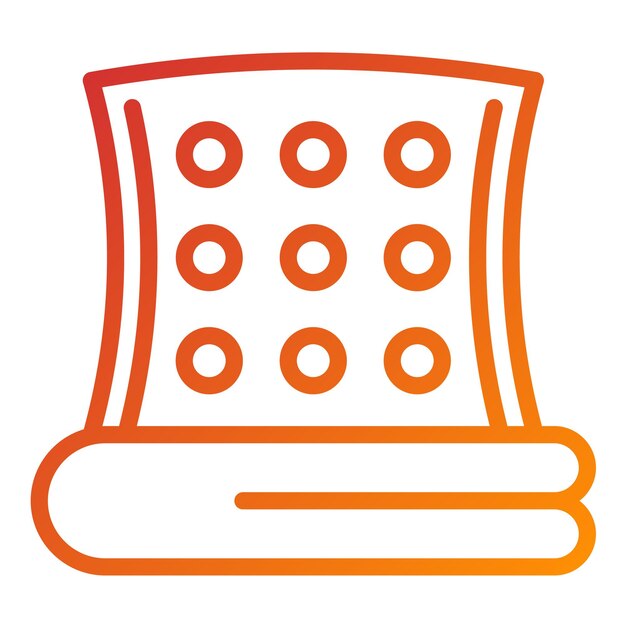 Diseño vectorial del estilo del icono de la cama