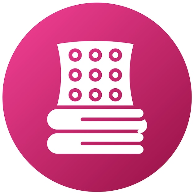 Diseño vectorial del estilo del icono de la cama