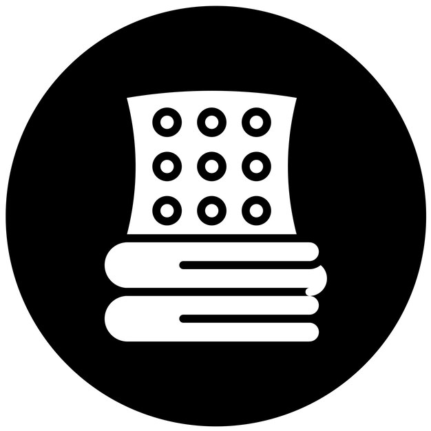 Diseño vectorial del estilo del icono de la cama