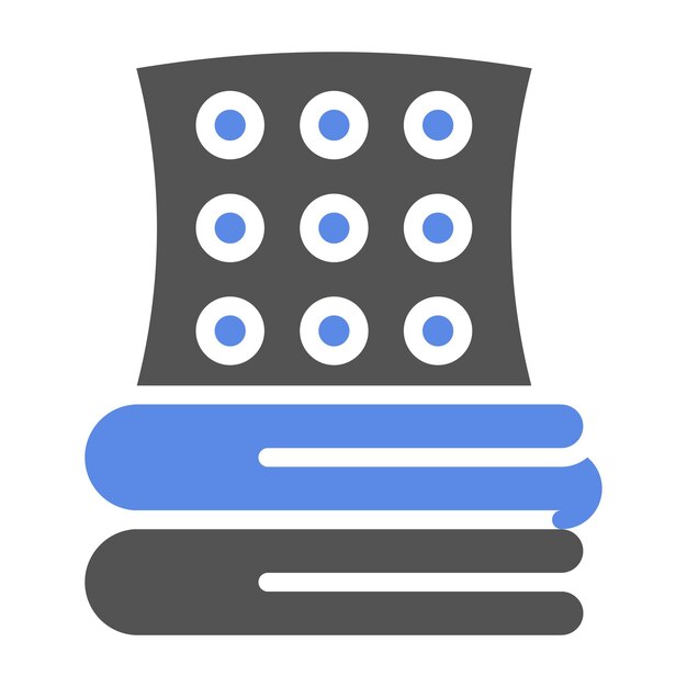 Diseño vectorial del estilo del icono de la cama