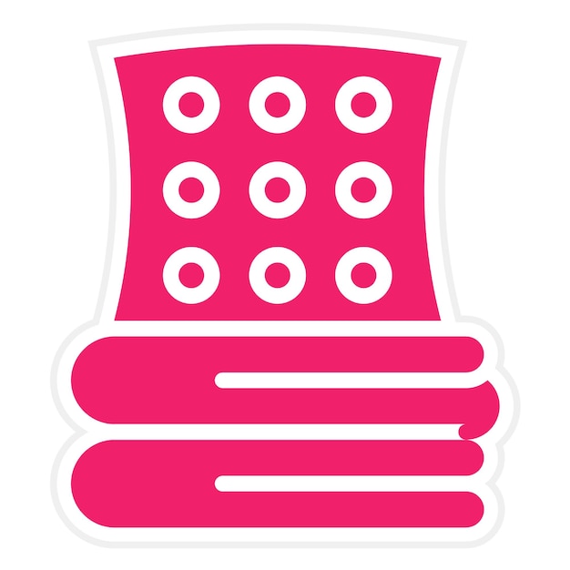 Diseño vectorial del estilo del icono de la cama