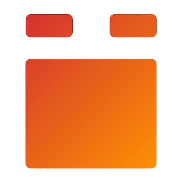 Diseño vectorial del estilo del icono de la cama