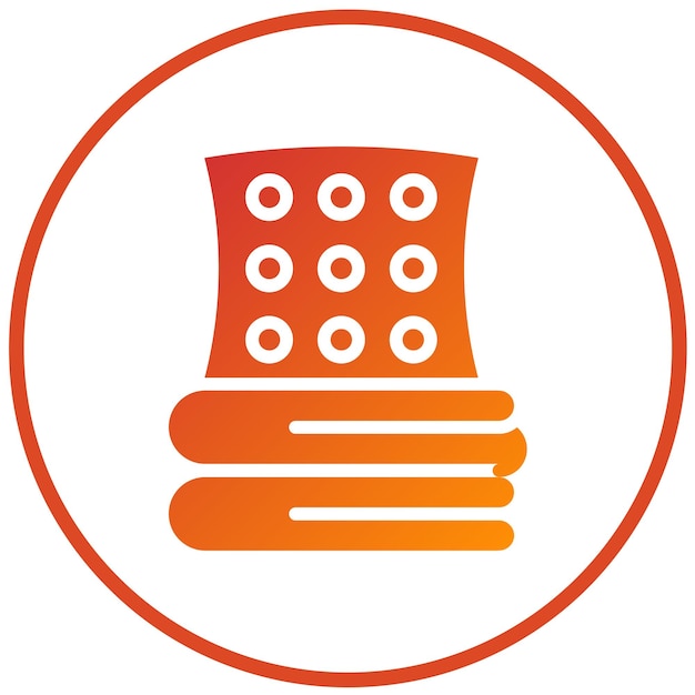Diseño vectorial del estilo del icono de la cama