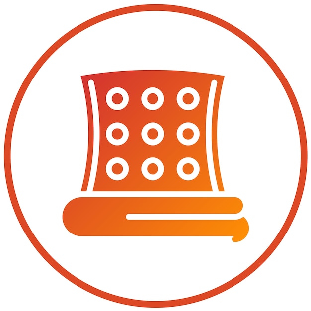 Diseño vectorial del estilo del icono de la cama