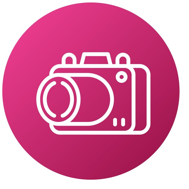 Diseño vectorial Estilo del icono de la cámara 3D