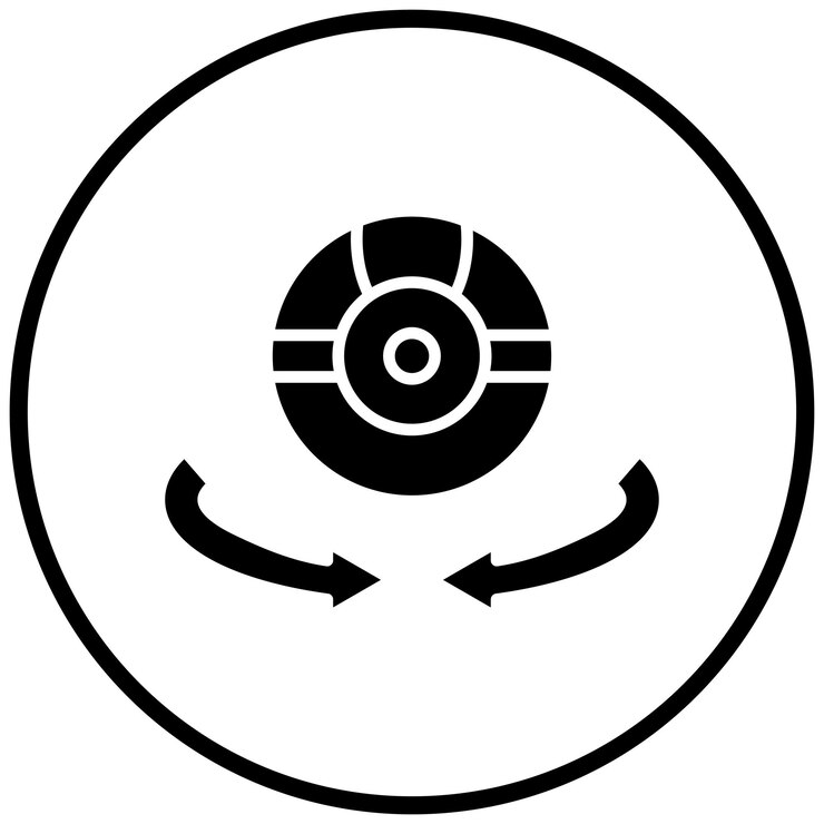 Vector diseño vectorial estilo del icono de la cámara 3d